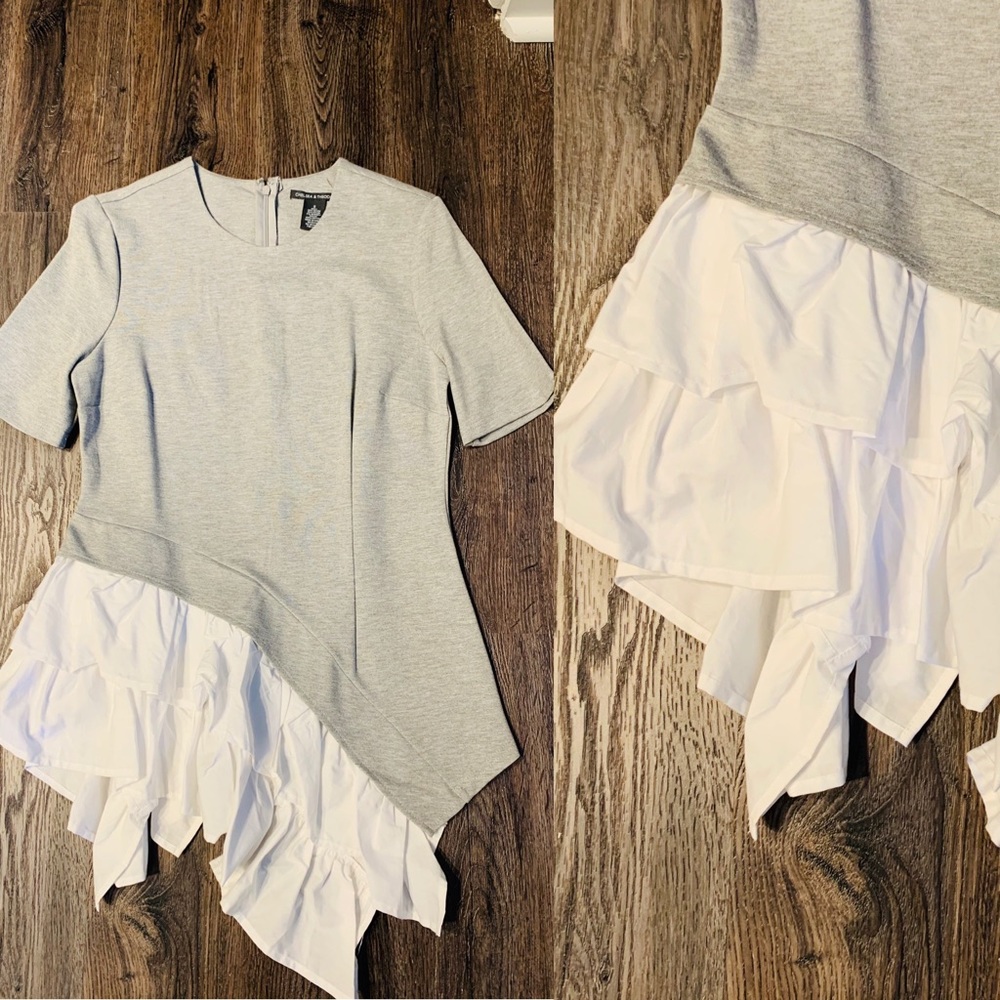Chelsea & Theodore Sweatshirt with Ruffle detail